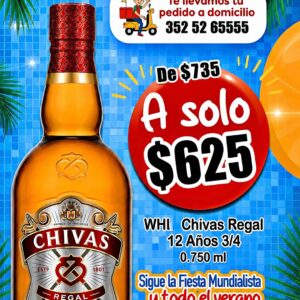 WHISKY CHIVAS REGAL 12 AÑOS 750ml.