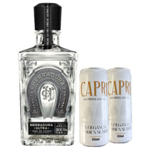 TEQUILA HERRADURA ULTRA AÑEJO CRISTALINO 700ML. + 2 AGUA MINERAL CAPRI