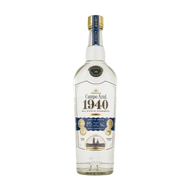 TEQUILA CAMPO AZUL 1940 BLANCO 750ML.