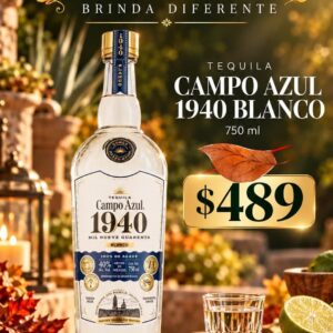 TEQUILA CAMPO AZUL 1940 BLANCO 750ML.