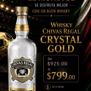 WHISKY CHIVAS REGAL CRISTAL GOLD 700ML.